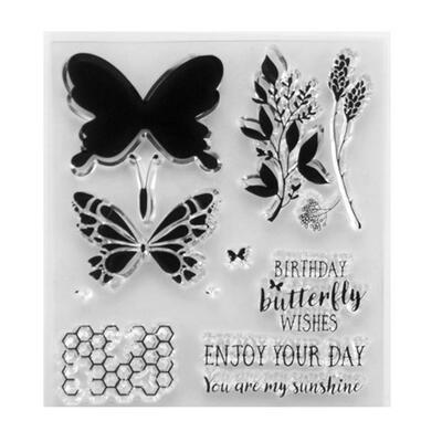 

Butterfly Birthday Wishes DIY ScrapbookingPhoto Album Silicone Clear Stamp