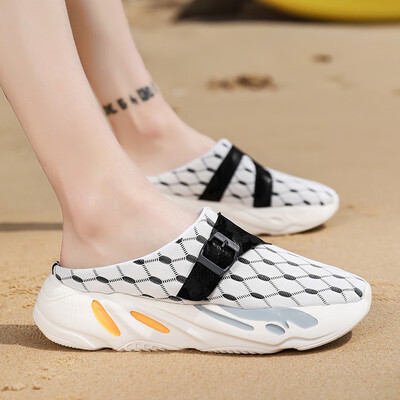 

Mens cave shoes summer casual slippers beach half lazy a pedal Baotou sandals