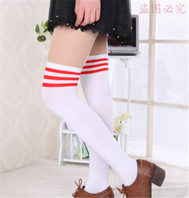

Hot Women Men Striped KNEE HIGH SPORT SOCCER FOOTBALL SOCKS TUBE Stockings