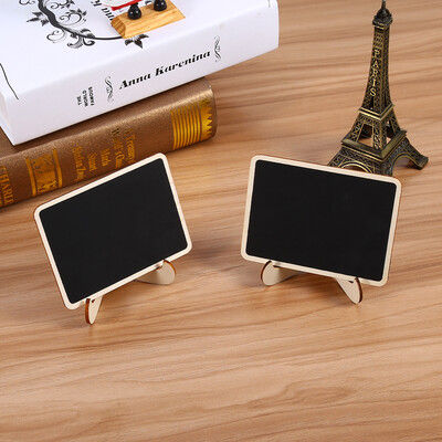 

10PCS Memo Board Wooden Mini Blackboard Chalkboard Message Note Board With Stand Holder Clip Note BoardNote Board