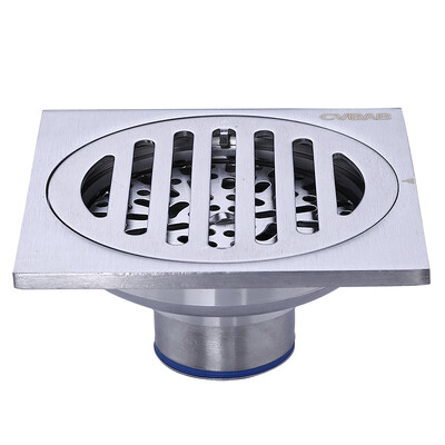 

CVBAB 304 stainless steel floor drain short core shallow water seal deodorant floor drain weight refurbishment automatic sealing anti-blocking floor drain panel 1010 CV3506