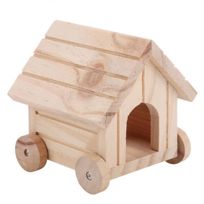 

Greensen Wooden Touring Car House Play Toy for Small Pet Hamster Squirrel