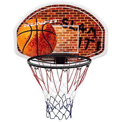 

Wall Mounted Fan Backboard with Basketball Hoop&Rim