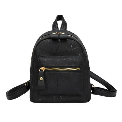 

Diamond Lattice Leather Mini Backpacks Women Geometry Travel Shoulder Bags