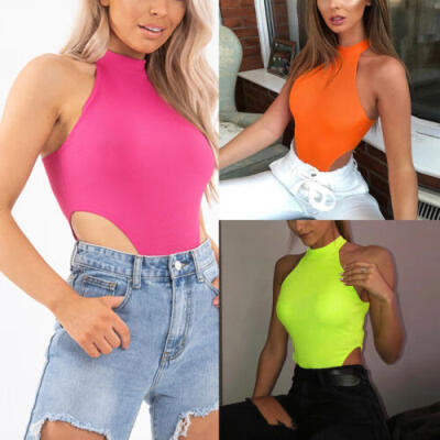 

NEW Women Sleeveless Romper Tops Vest Sexy Bodysuit Club Party Jumpsuit Summer