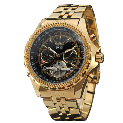 

JARAGAR hot sale date 24 hours mens automatic mechanical watch steel belt mens watch flywheel