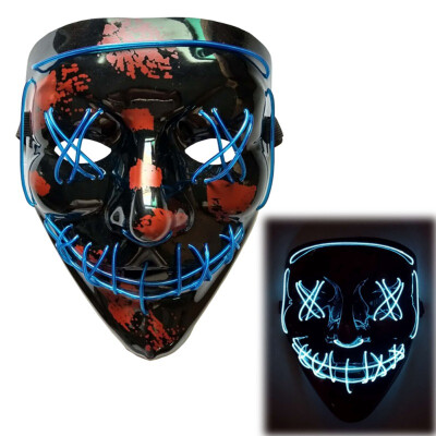 

Halloween Mask LED Light Up Party Masks Fluorescent Fake Luminous Party Masks Festival Cosplay Costume Glow In Dark