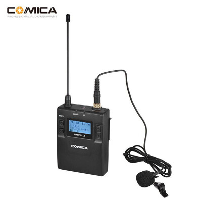 

CoMica CVM-WM300TX UHF 96-Channel Wireless Metal Microphone Transmitter with Lavalier Mic Built-in Lithium Battery 37V 2000mAh fo