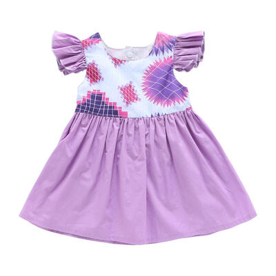 

Summer Print Baby Girls Dress Kids Flying Sleeve Cute Party Casual Dress