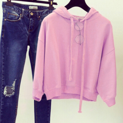

Hoodies Women Brand Female Long Sleeve Solid Color Hooded Sweatshirt Autumn Warm Female Tracksuit Pullover