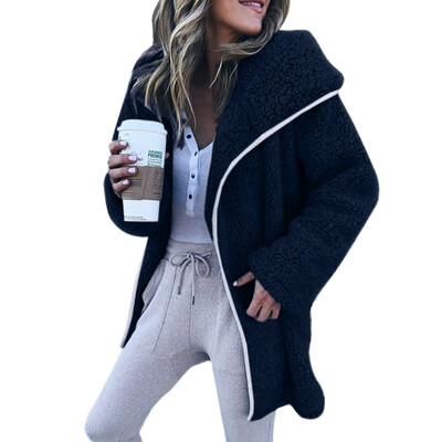 

Toponeto Women Winter Long Sleeve Hoodies Cardigan Sweater Casual Jacket Coat