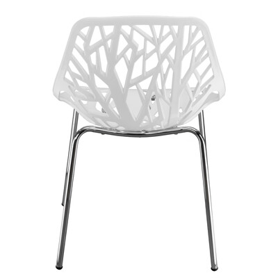 

4pcs Durable Birds Nest Style Lounge Chair Bedroom Chairs Cafe Seats White
