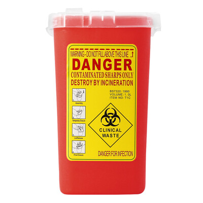

Tattoo Medical Plastic Sharps Container Biohazard Needle Disposal Waste Box For Tattooing Artist