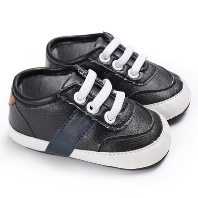 

Infant Baby Boy First Walkers Shoes PU Lace-up Patchwork Sport Casual Shoes 0-18 Month