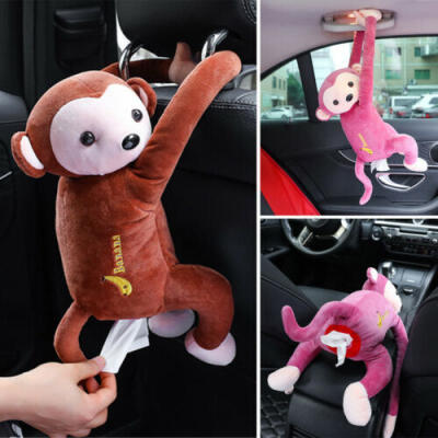 

Car Tissue Cover Box Cute Cartoon Plush Paper Container Napkin Storage Holder