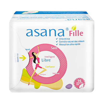 

Asana asana Canada imported sanitary napkins female mini towel daily night aunt towel antibacterial 180mm16P