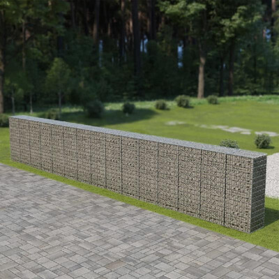 

Gabion Wall with Covers Galvanized Steel 354"x197"x59"