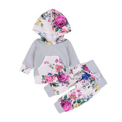 

Kids Baby Boys Girls Floral Camo Hooded Hoodie Outfits Set Clothes NEW