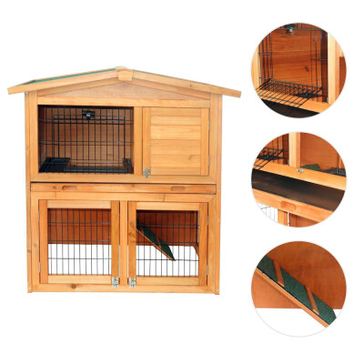 

Ktaxon 40"A-Frame Wood Wooden Rabbit Hutch Small Animal House Pet Cage Chicken Coop