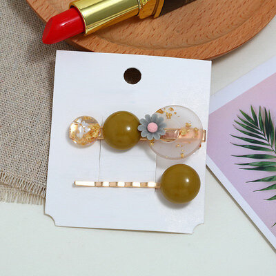 

Flower Acrylic Hairpin Simple Hairpin Hair AccessoriesPearl Hair Clip for Women