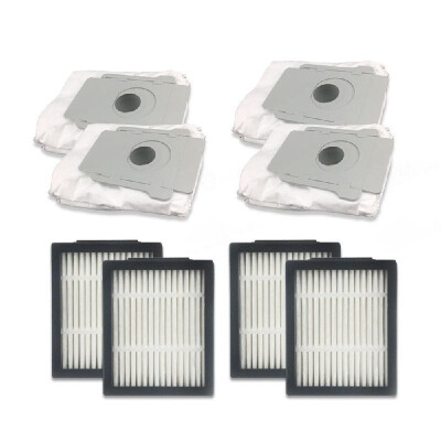 

2Pcs Dirt Dust Disposal Bags 2Pcs Side Brushes Replacement Parts Compatible with i7 i7 E5 E6 Vacuum Cleaner