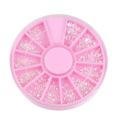 

Nail Art Rhinestones Glitter Diamond Gems 3D Tips DIY Decoration Wheel