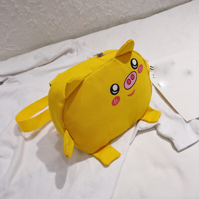 

Tailored New Canvas Chest Bag Cute Pig Shoulder Bag Female Student Slung Versatile Bag