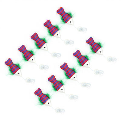 

Greensen 10Pcs Funny Fish Shape Swinging Ring Plastic Pet Cat Scratching Playing Pet Cat Toy