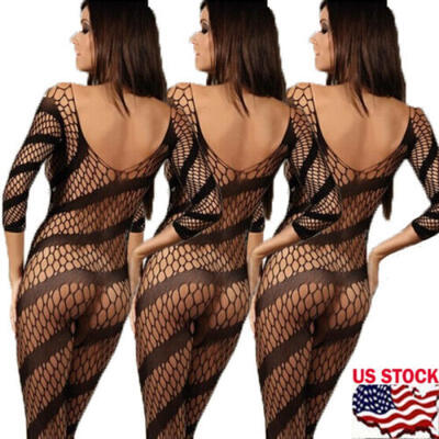 

Women Sexy Lingerie Lace Fishnet Body Stocking Nets Babydoll Clothings