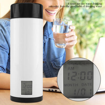 

Greensen 320ml Smart Water Reminder 8 Times Intelligent Bottle Drinking Cup Mug Time Date Display