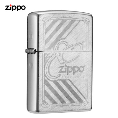 

Zippo lighter logo plaid over twill brushed chrome engraving 28182-000059