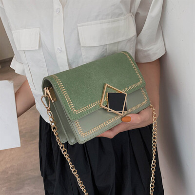

Foreign air matte small bag female 2019 new wave Korean version of the wild Messenger bag chain bag simple fashion small square bag