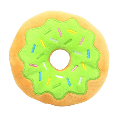 

Pet Plush Chew Toy Cotton Simulation Donut Play Toys For Pet Dog Puppy Cat Tugging Chew Squeaker Quack Sound Donut Toys