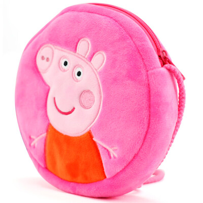 

Peppapig Peppapig Peppa pig plush toy children cute cartoon round wallet Paige Messenger bag