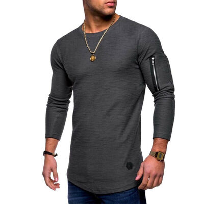 

SUNSIOM Mens Casual Long Sleeve Fashion Shirts Crew Neck Zipper Jumper Tops T-Shirt