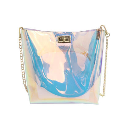 

2pcsset Laser Shoulder Messenger Handbags Women Chain Crossbody Bag Clutch