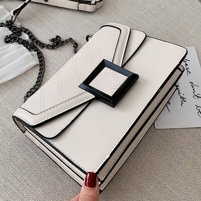 

Womens 2019 spring&summer new female bag tide Korean version of the chain oblique span single shoulder wrapped organ bag smal