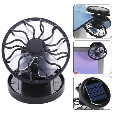 

Sun Solar Powered Cooling Fan Clip-On Mini Solar Panel Cell Beach Outdoors