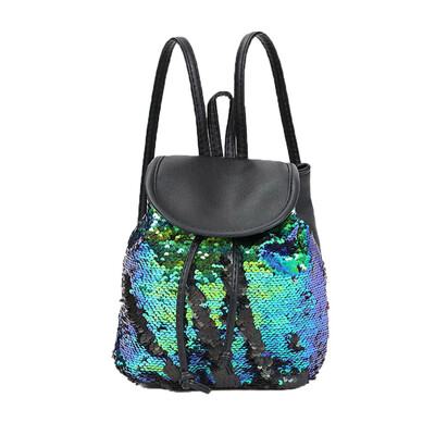 

Tailored Women Fashion School Style Sequins Travel Satchel School Bag Backpack Bag
