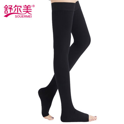 

Shuremei medical varicose elastic stockings unisex treatment type compression stockings level stockings black open toe