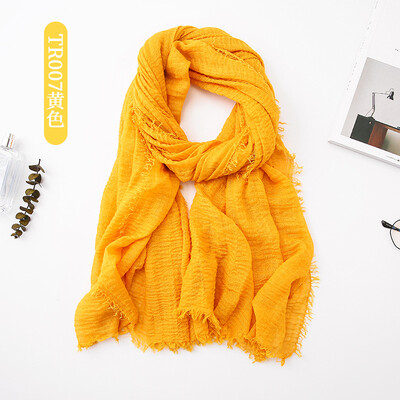 

Spring&Autumn cotton&linen scarves Sen small clear female Japanese scarf female literary long shawl dual-use scarves