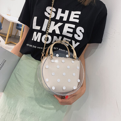 

Summer net red transparent small bag female bag 2019 Korean version chain saddle bag fashion child bag shoulder Messenger bag