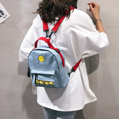 

Bag female 2019 new fashion foreign large-capacity canvas bag Korean version of the wild cute childrens student backpack