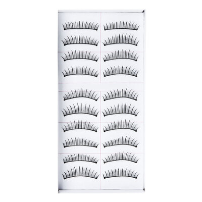 

10 Pairs Long False Eyelashes Makeup Natural Fake Black Eye Lashes
