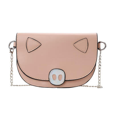

Women Pig Shaped Cute Messenger Crossbody Handbags Girls Chain Shoulder Bag