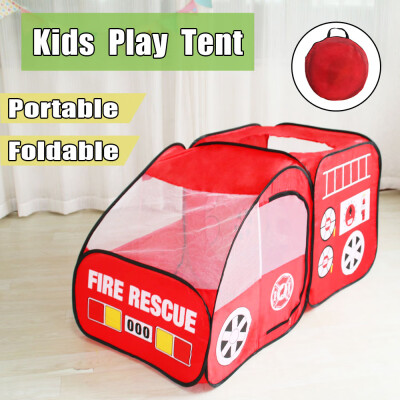 

Fire Engine Design Folding Portable Playpen Tent Play Yard Red