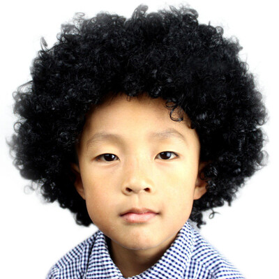 

〖Follure〗Party Disco Funny Afro Clown Hair Football Fan-Kids Afro Masquerade Hair Wig