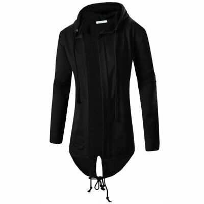 

SUNSIOM Mens Cardigan Hooded Long Cloak Cape Coat Cosplay Loose Casual Slim Fit Jacket