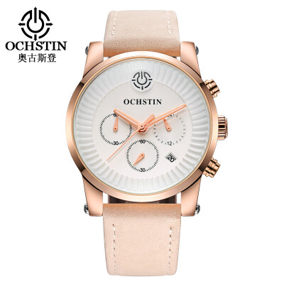 

Augustus OCHSTIN fashion mens watch quartz calendar watch casual leather mens six-needle sports waterproof