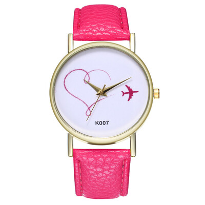 

Women Watches Exquistite Simple Luxury Fashion Cute Airplane Pattern Female Watch Reloj De Mujer Kol Saati